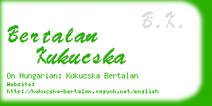 bertalan kukucska business card